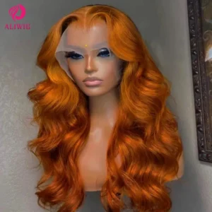 30 Inch Ginger Orange Body Wave Lace Frontal Wig HD 13x4 Lace Front Wig Glueless Lace Wigs